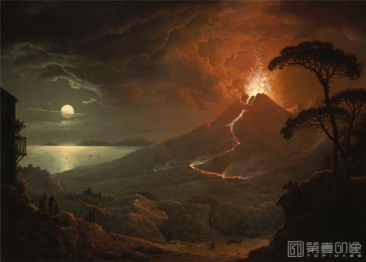 油画-美国阿特金森美术馆-Sebastian Pether-The Eruption of Vesuvius, .tifSebastian Pether - The Eruption of Vesuvius-418